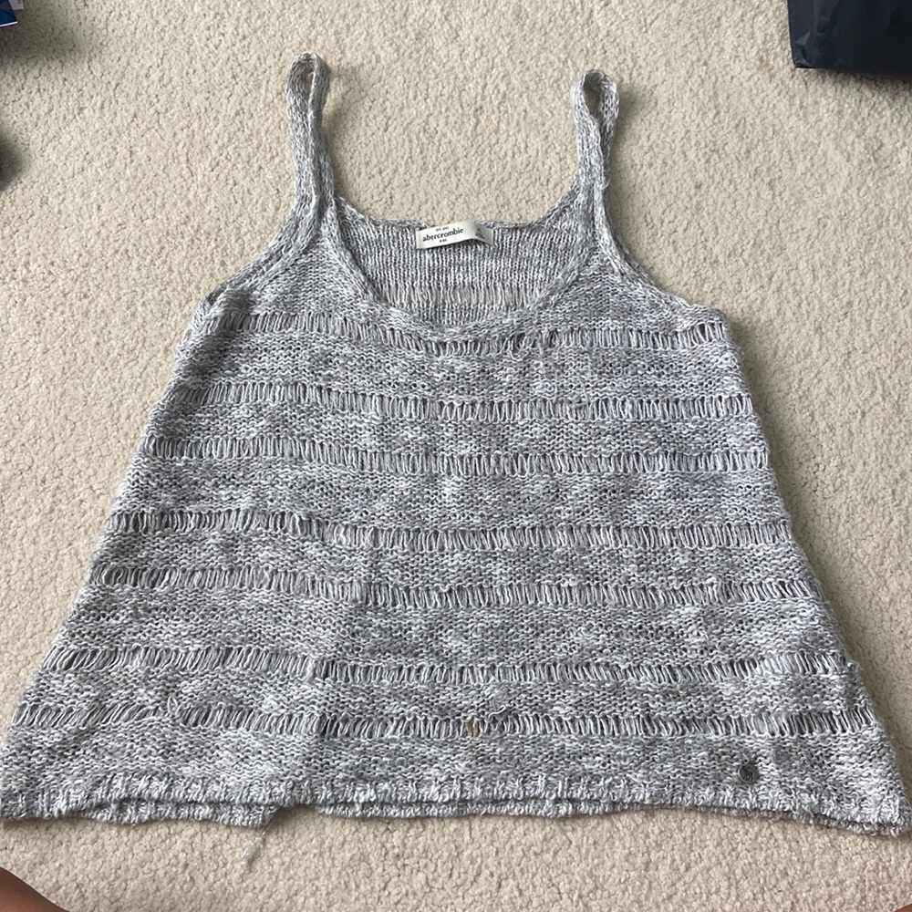 Grey knit Abercrombie kids tank top